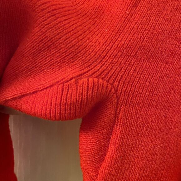 Vintage Absorba Red Cherry Sweater One Piece Footed Romper Girls Size 6 Months - Picture 14 of 14